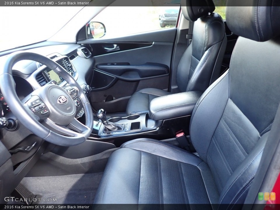 Satin Black Interior Front Seat for the 2016 Kia Sorento SX V6 AWD #139811262