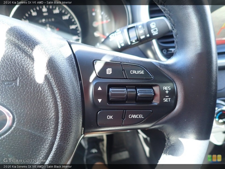 Satin Black Interior Steering Wheel for the 2016 Kia Sorento SX V6 AWD #139811400