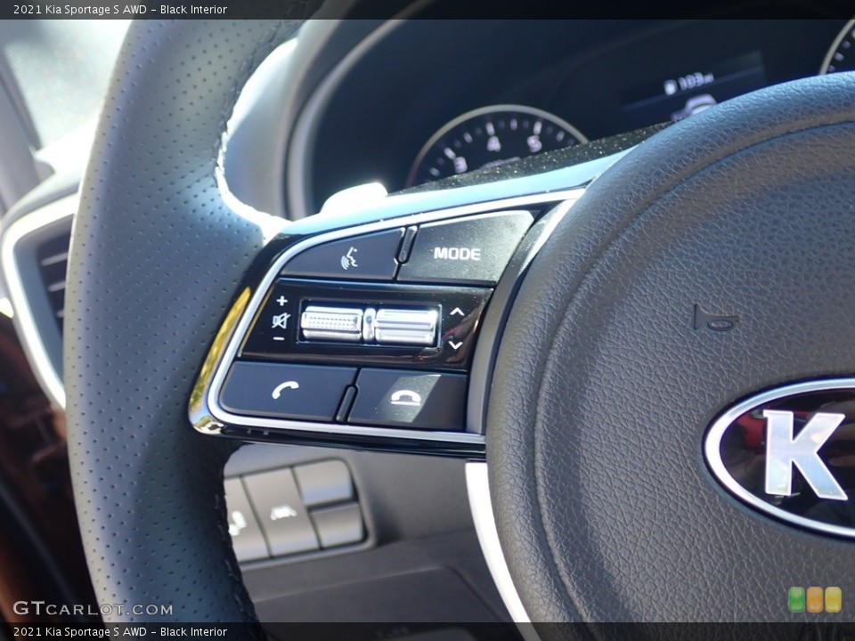 Black Interior Steering Wheel for the 2021 Kia Sportage S AWD #139812288