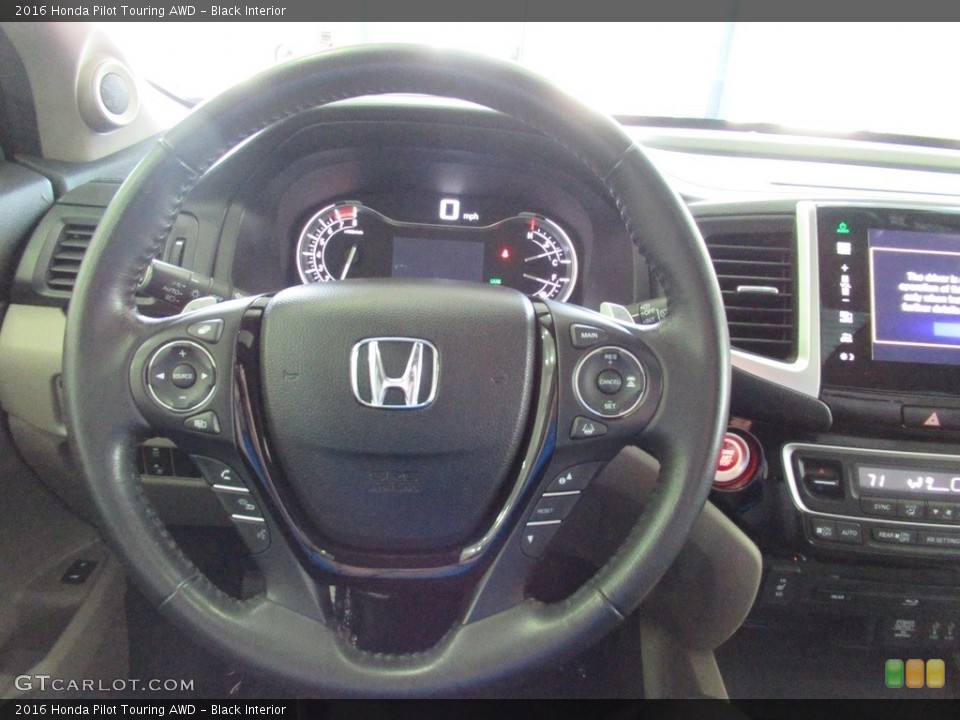 Black Interior Steering Wheel for the 2016 Honda Pilot Touring AWD #139814187