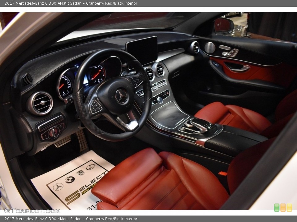 Cranberry Red/Black Interior Photo for the 2017 Mercedes-Benz C 300 4Matic Sedan #139814622