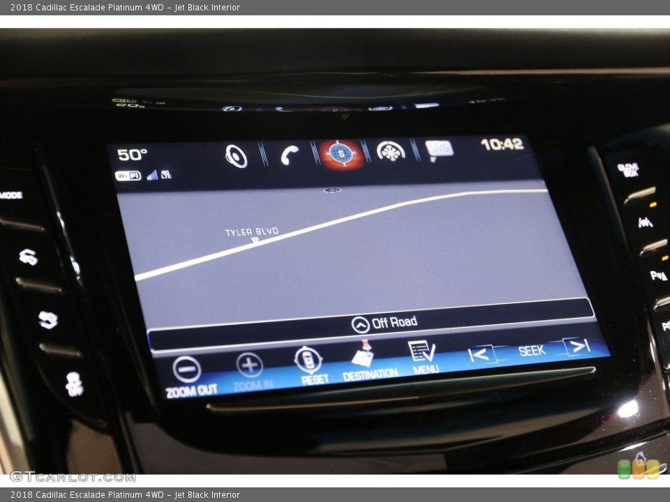 Jet Black Interior Navigation for the 2018 Cadillac Escalade Platinum 4WD #139816350