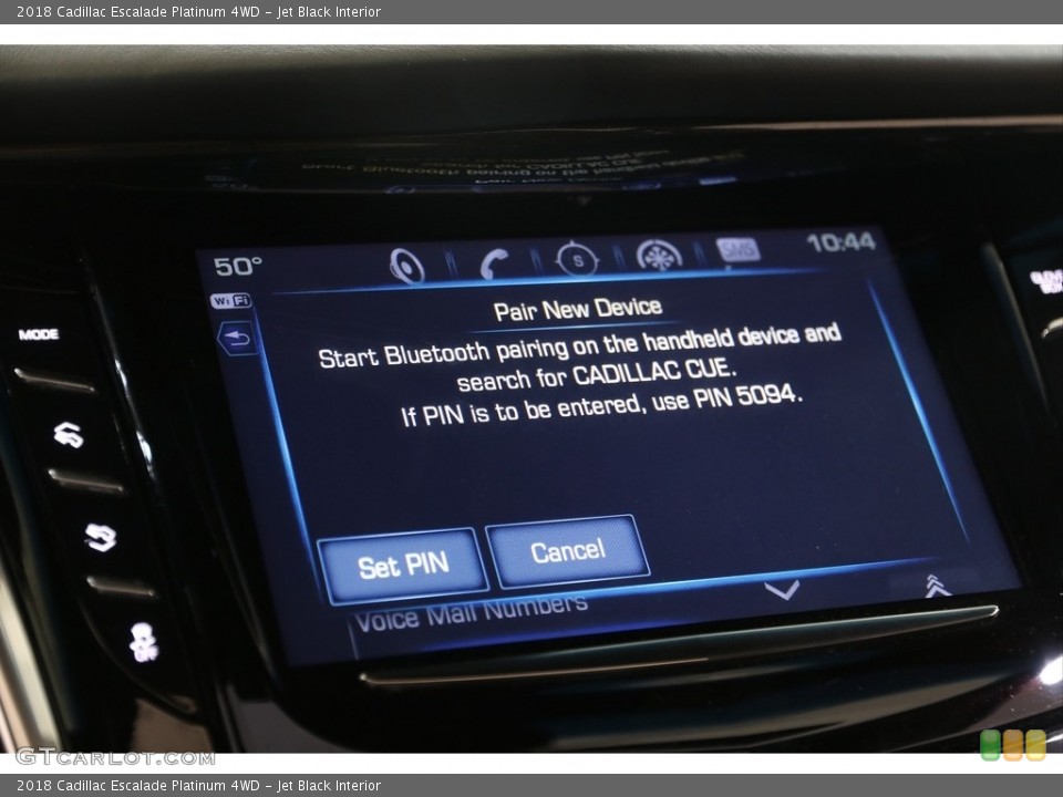 Jet Black Interior Controls for the 2018 Cadillac Escalade Platinum 4WD #139816470