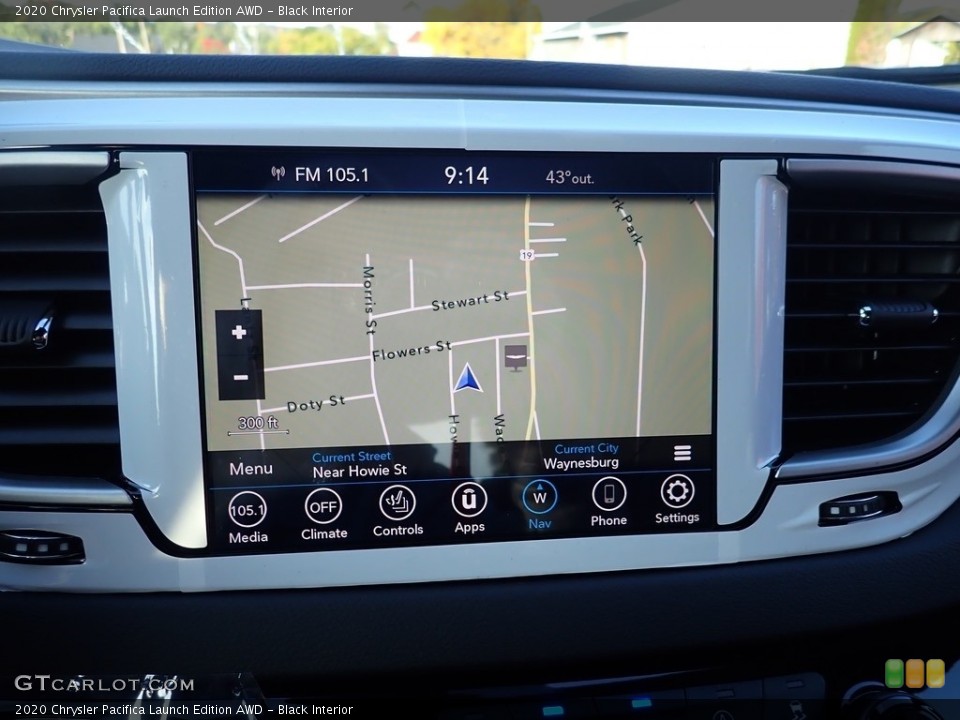 Black Interior Navigation for the 2020 Chrysler Pacifica Launch Edition AWD #139822947