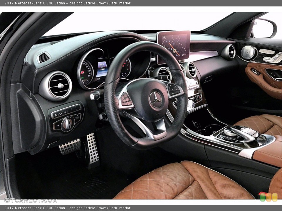 designo Saddle Brown/Black Interior Prime Interior for the 2017 Mercedes-Benz C 300 Sedan #139823325