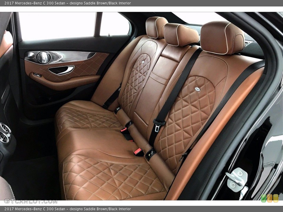 designo Saddle Brown/Black Interior Rear Seat for the 2017 Mercedes-Benz C 300 Sedan #139823487