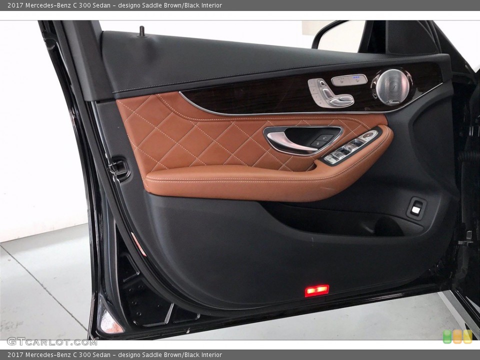 designo Saddle Brown/Black Interior Door Panel for the 2017 Mercedes-Benz C 300 Sedan #139823655