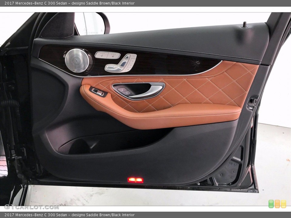 designo Saddle Brown/Black Interior Door Panel for the 2017 Mercedes-Benz C 300 Sedan #139823679