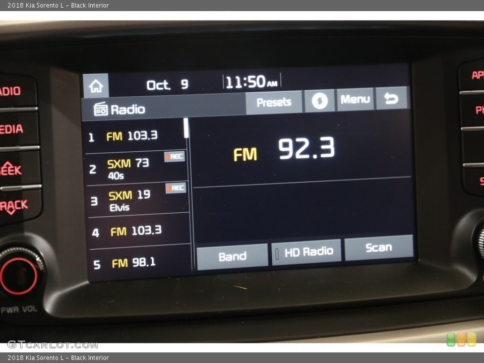 Black Interior Audio System for the 2018 Kia Sorento L #139824075