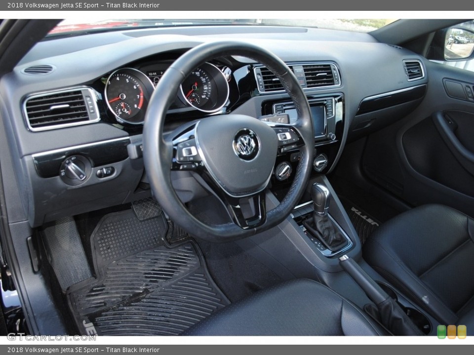 Titan Black Interior Dashboard for the 2018 Volkswagen Jetta SE Sport #139824348