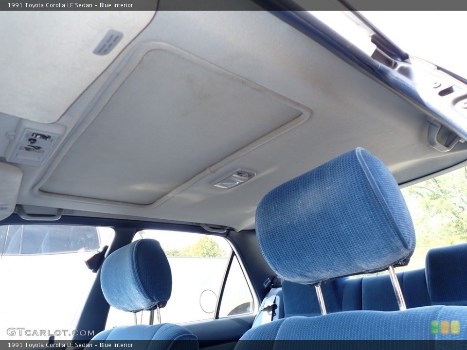 Blue Interior Sunroof for the 1991 Toyota Corolla LE Sedan #139824534