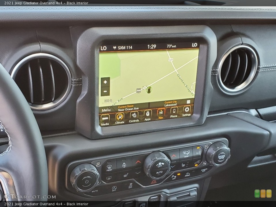 Black Interior Navigation for the 2021 Jeep Gladiator Overland 4x4 #139825443