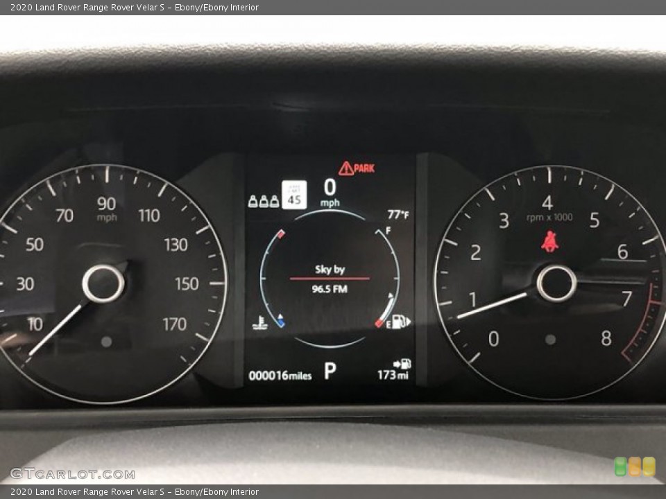 Ebony/Ebony Interior Gauges for the 2020 Land Rover Range Rover Velar S #139830815
