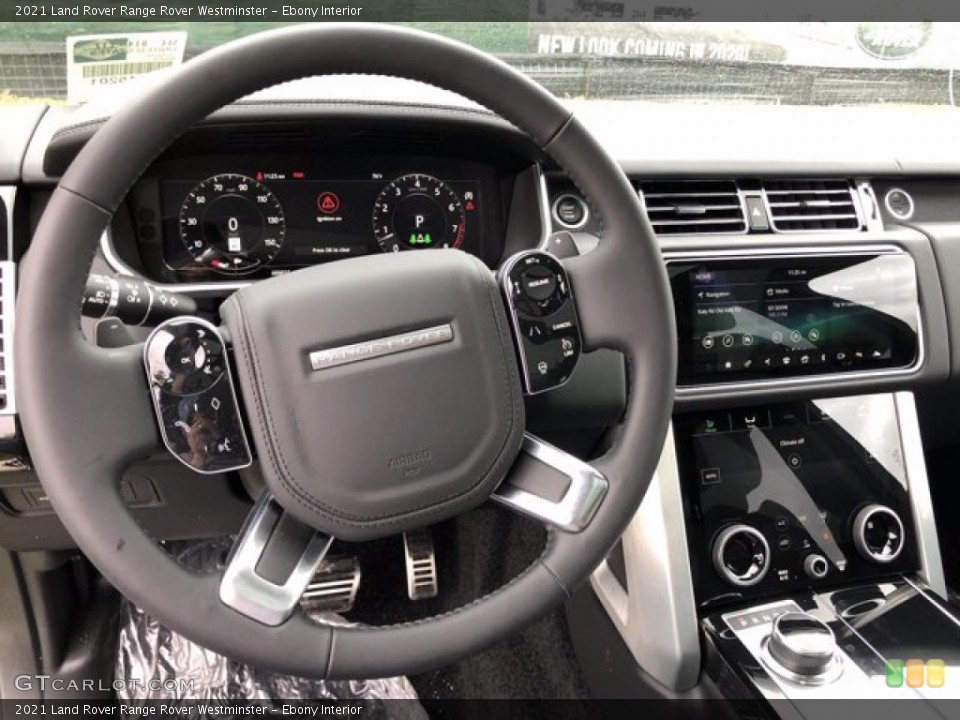 Ebony Interior Steering Wheel for the 2021 Land Rover Range Rover Westminster #139833744