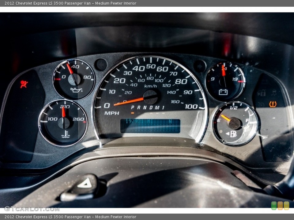Medium Pewter Interior Gauges for the 2012 Chevrolet Express LS 3500 Passenger Van #139835082