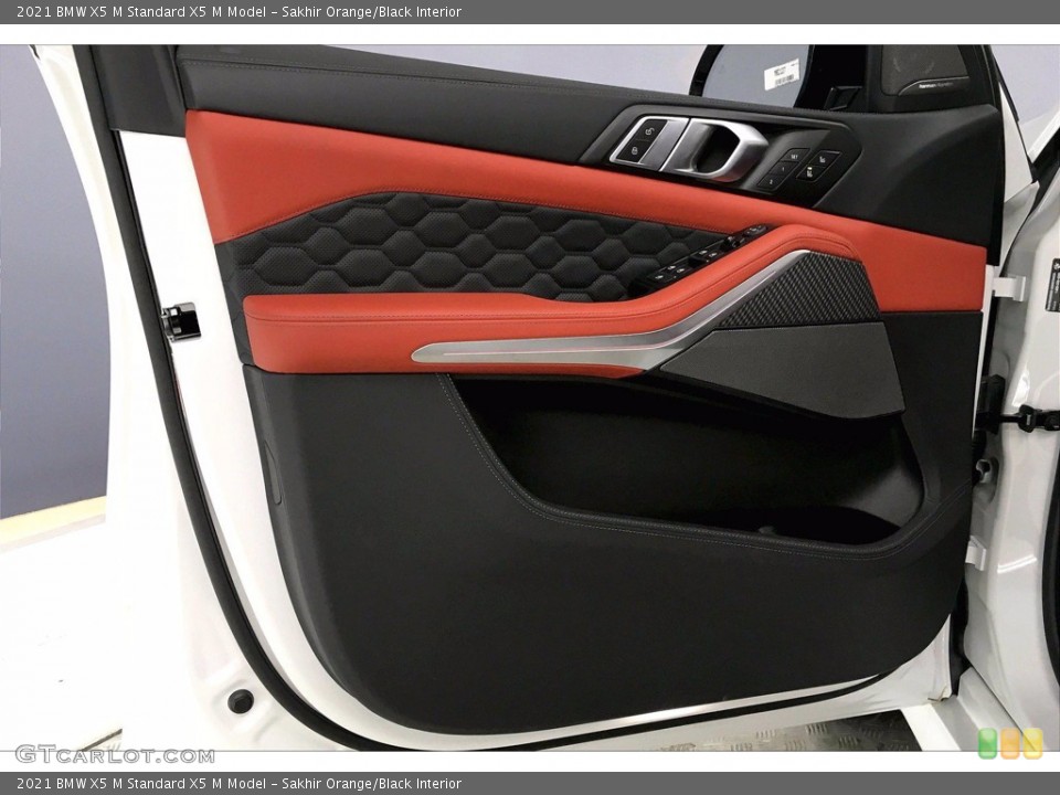 Sakhir Orange/Black Interior Door Panel for the 2021 BMW X5 M  #139835952