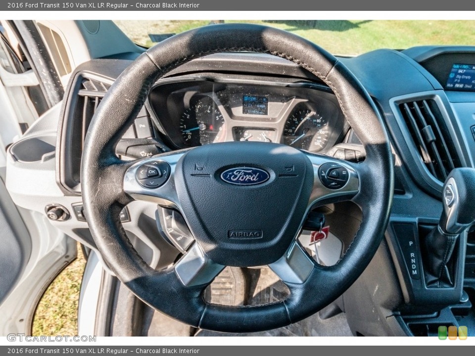 Charcoal Black Interior Steering Wheel for the 2016 Ford Transit 150 Van XL LR Regular #139837545