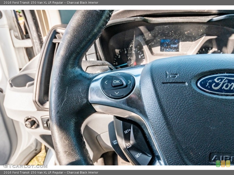 Charcoal Black Interior Steering Wheel for the 2016 Ford Transit 150 Van XL LR Regular #139837548