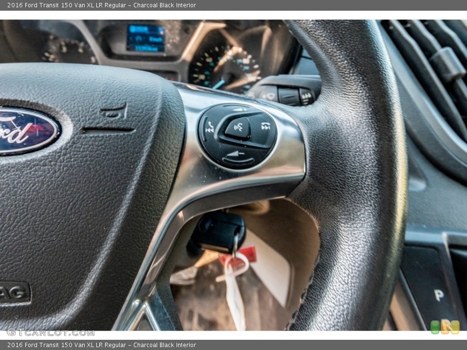 Charcoal Black Interior Steering Wheel for the 2016 Ford Transit 150 Van XL LR Regular #139837551