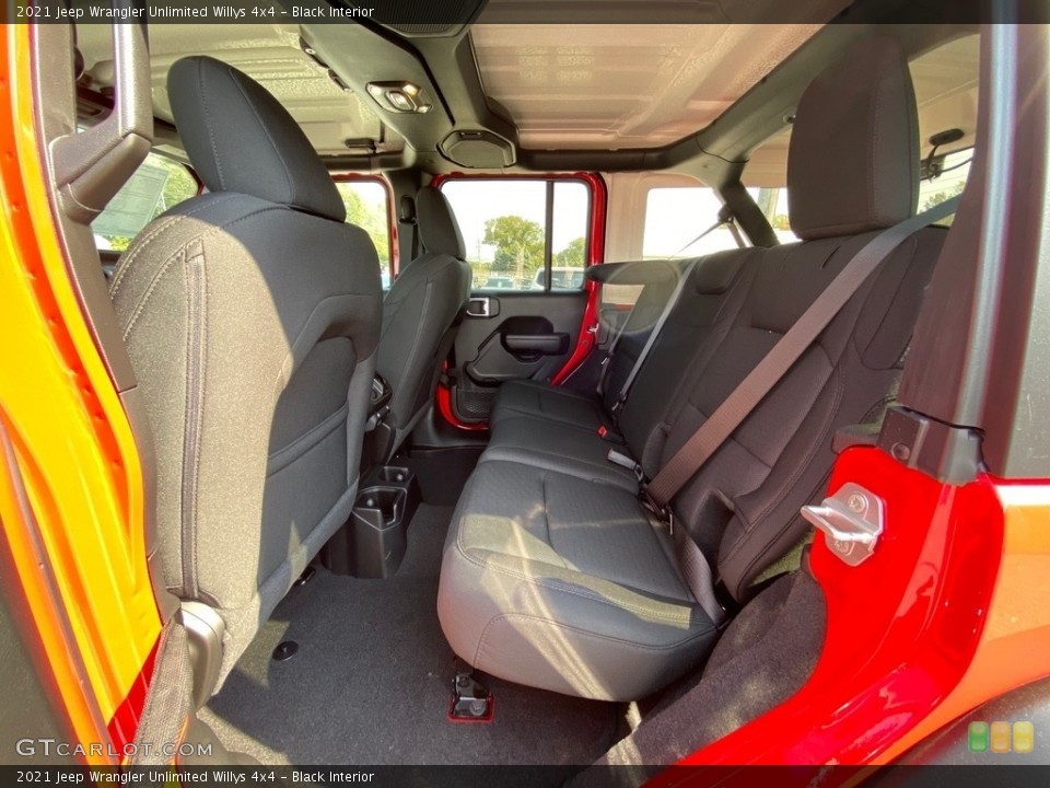 Black Interior Rear Seat for the 2021 Jeep Wrangler Unlimited Willys 4x4 #139843018