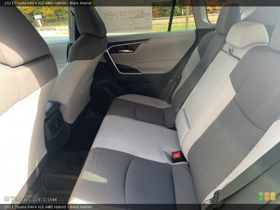 Black Interior Rear Seat for the 2021 Toyota RAV4 XLE AWD Hybrid #139843152