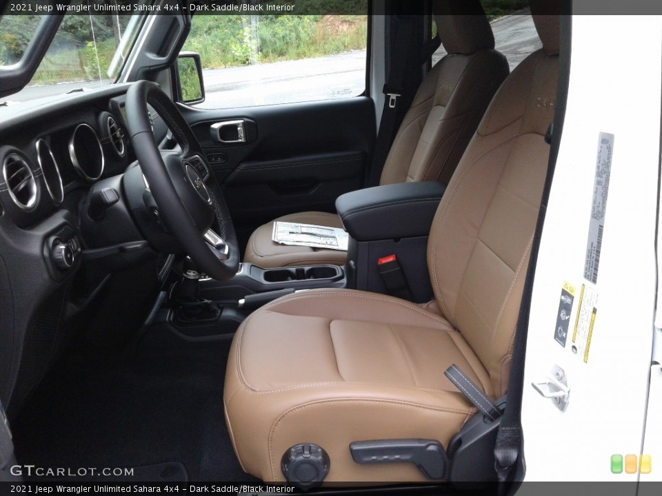 Dark Saddle/Black Interior Front Seat for the 2021 Jeep Wrangler Unlimited Sahara 4x4 #139844211