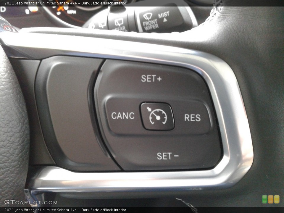 Dark Saddle/Black Interior Steering Wheel for the 2021 Jeep Wrangler Unlimited Sahara 4x4 #139844466