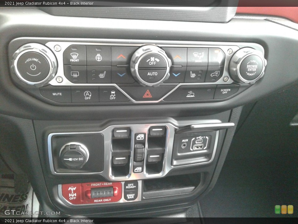 Black Interior Controls for the 2021 Jeep Gladiator Rubicon 4x4 #139845465