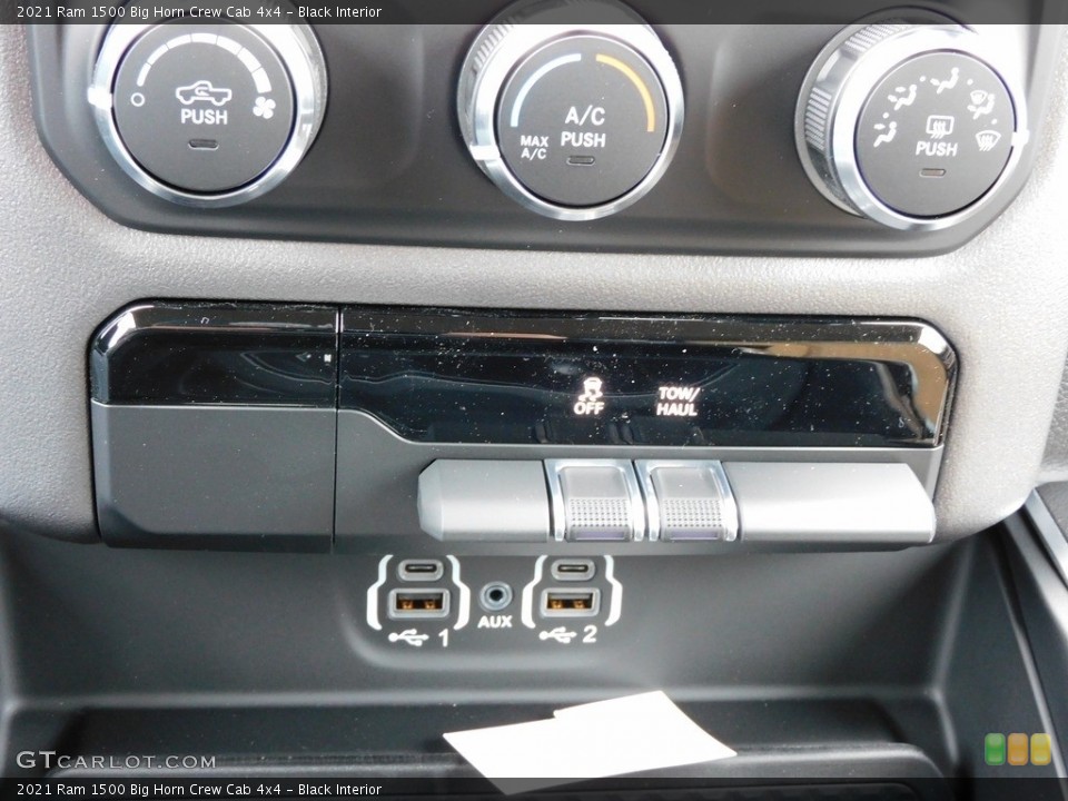 Black Interior Controls for the 2021 Ram 1500 Big Horn Crew Cab 4x4 #139845639