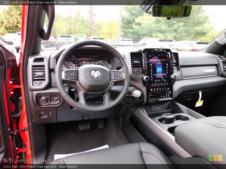 Black Interior Front Seat for the 2021 Ram 1500 Rebel Crew Cab 4x4 #139845960