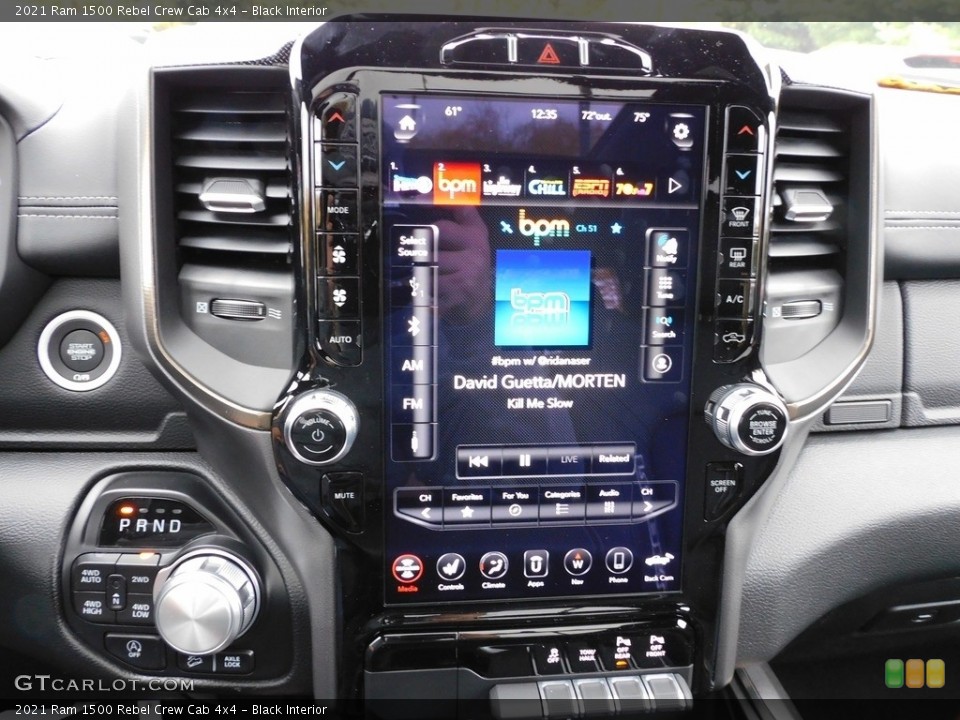 Black Interior Controls for the 2021 Ram 1500 Rebel Crew Cab 4x4 #139846014