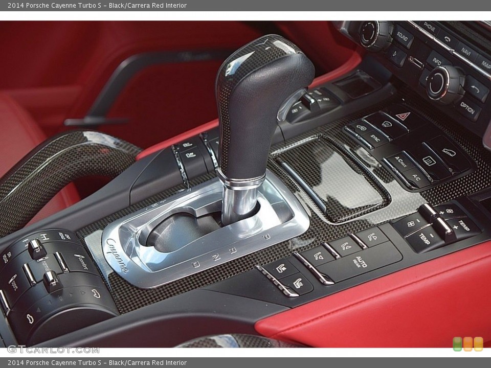 Black/Carrera Red Interior Transmission for the 2014 Porsche Cayenne Turbo S #139849694