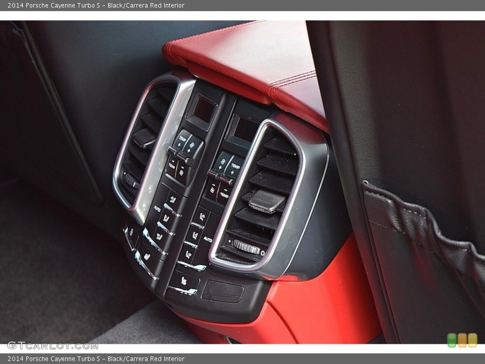 Black/Carrera Red Interior Controls for the 2014 Porsche Cayenne Turbo S #139849871