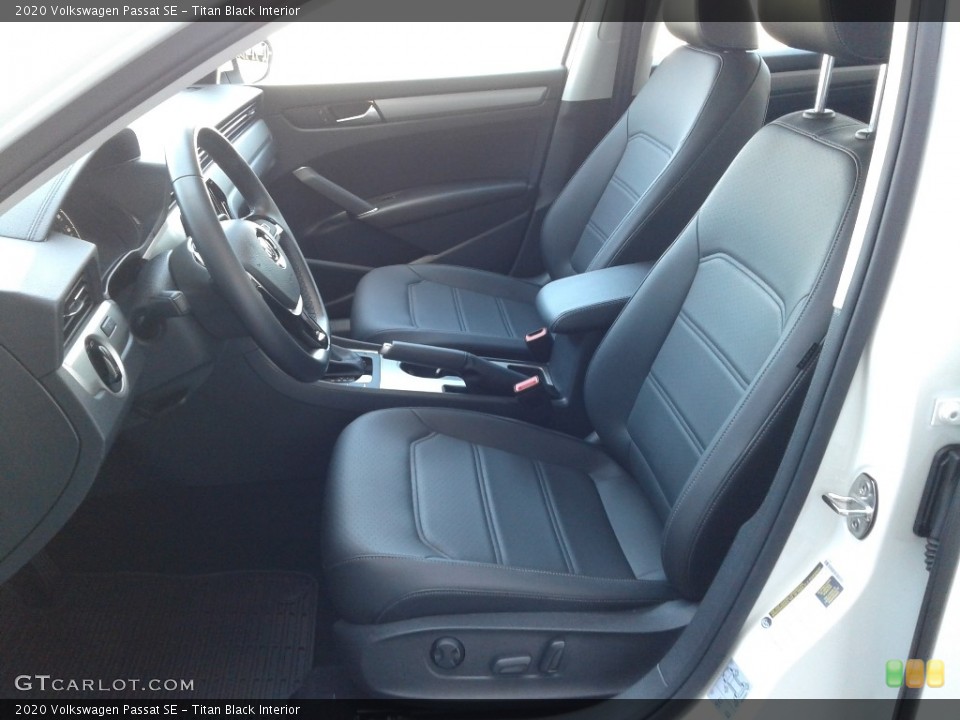 Titan Black Interior Front Seat for the 2020 Volkswagen Passat SE #139854363