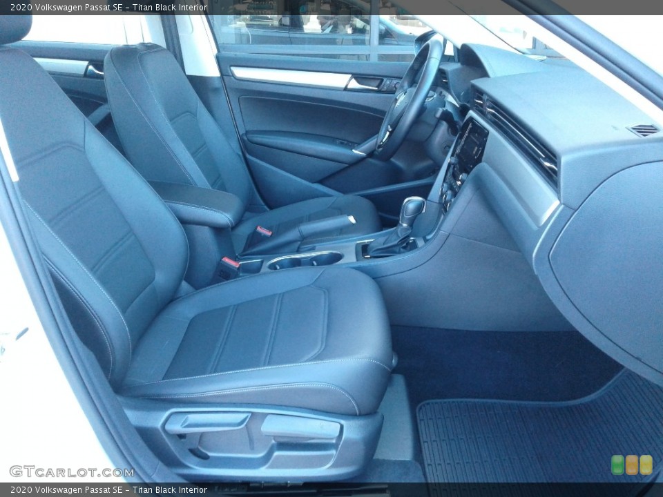 Titan Black Interior Front Seat for the 2020 Volkswagen Passat SE #139854482