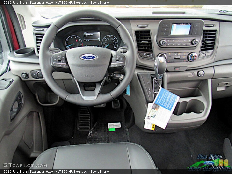 Ebony Interior Dashboard for the 2020 Ford Transit Passenger Wagon XLT 350 HR Extended #139857417