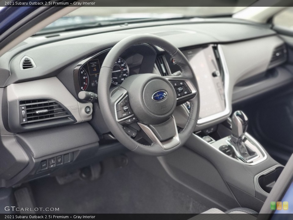 Gray Interior Dashboard for the 2021 Subaru Outback 2.5i Premium #139857671