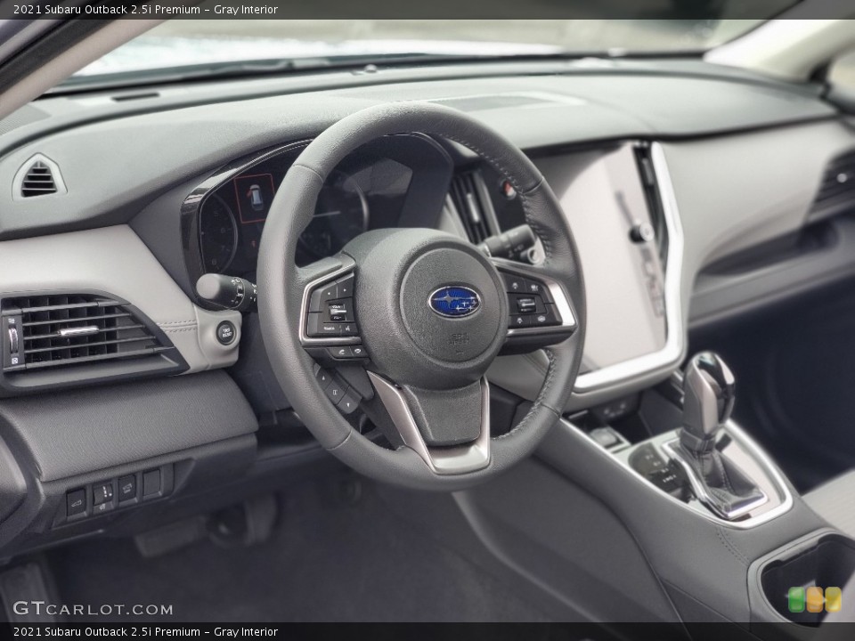 Gray Interior Dashboard for the 2021 Subaru Outback 2.5i Premium #139857977