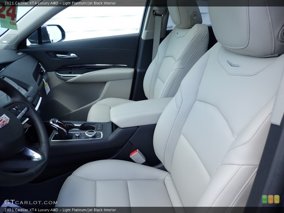 Light Platinum/Jet Black Interior Front Seat for the 2021 Cadillac XT4 Luxury AWD #139858355
