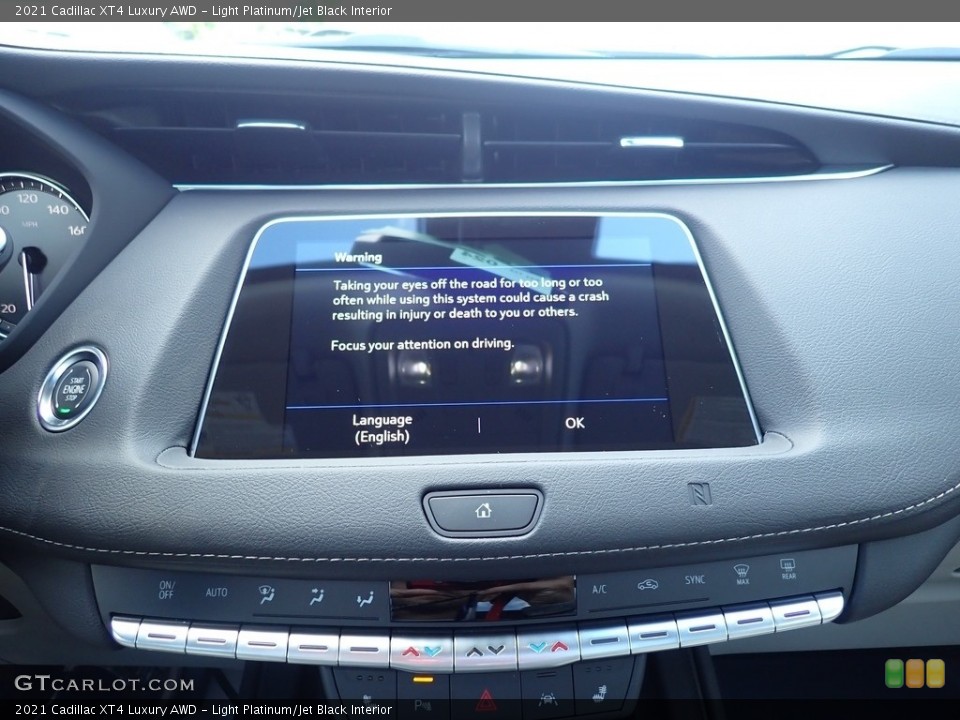 Light Platinum/Jet Black Interior Controls for the 2021 Cadillac XT4 Luxury AWD #139858421