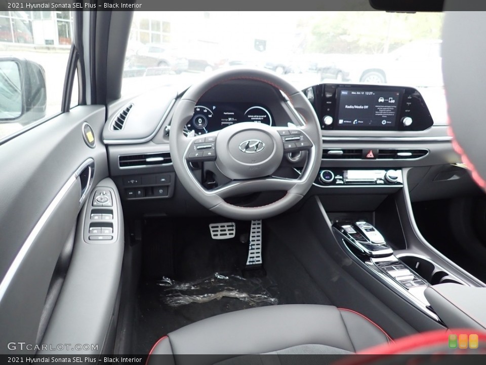 Black Interior Dashboard for the 2021 Hyundai Sonata SEL Plus #139860312
