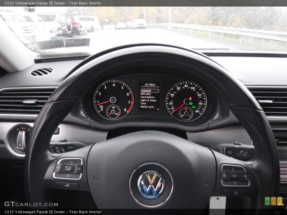 Titan Black Interior Gauges for the 2015 Volkswagen Passat SE Sedan #139862101