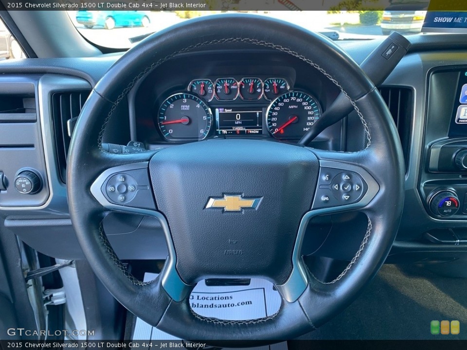 Jet Black Interior Steering Wheel for the 2015 Chevrolet Silverado 1500 LT Double Cab 4x4 #139863101