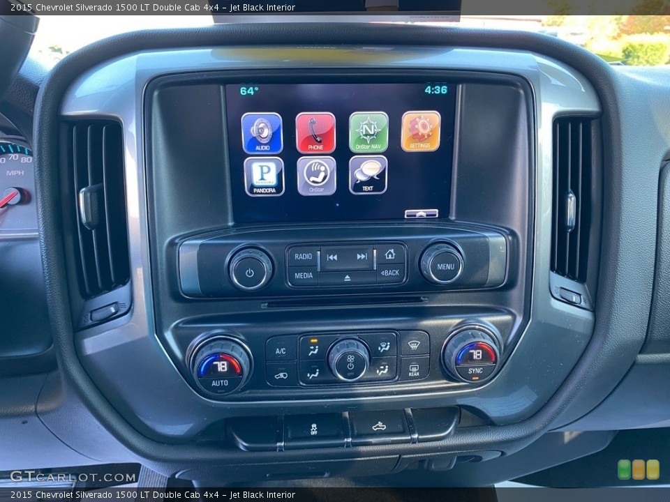 Jet Black Interior Controls for the 2015 Chevrolet Silverado 1500 LT Double Cab 4x4 #139863182