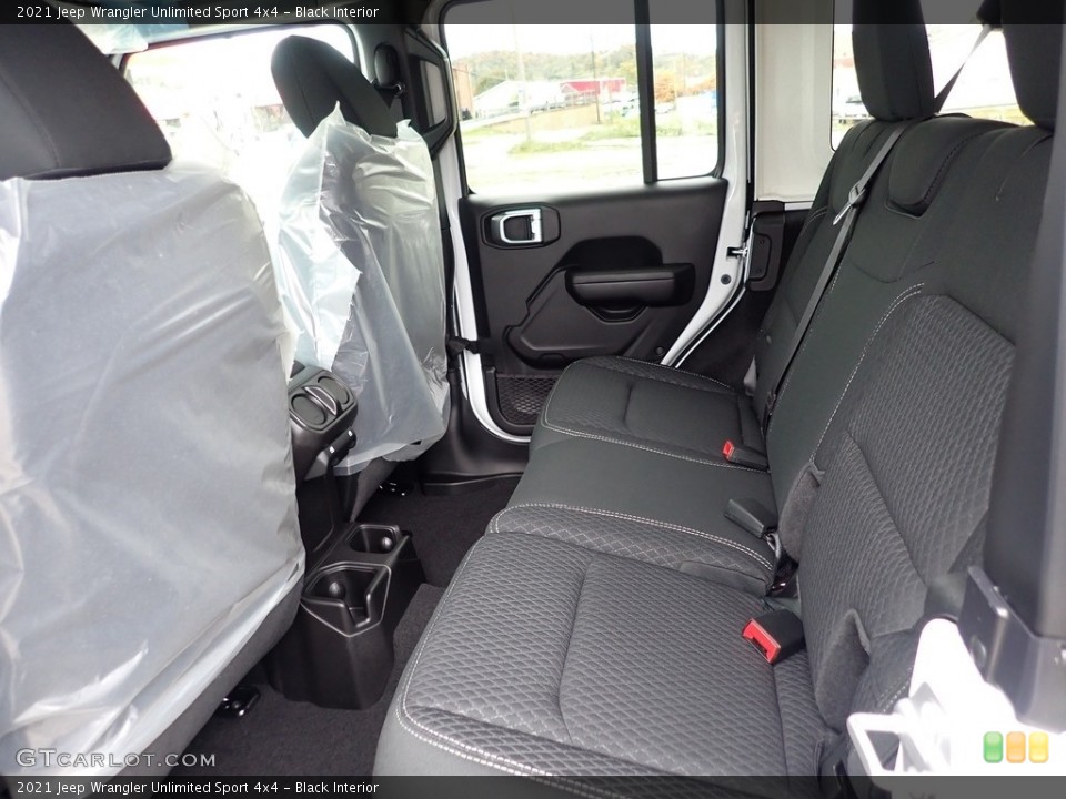 Black Interior Rear Seat for the 2021 Jeep Wrangler Unlimited Sport 4x4 #139863725