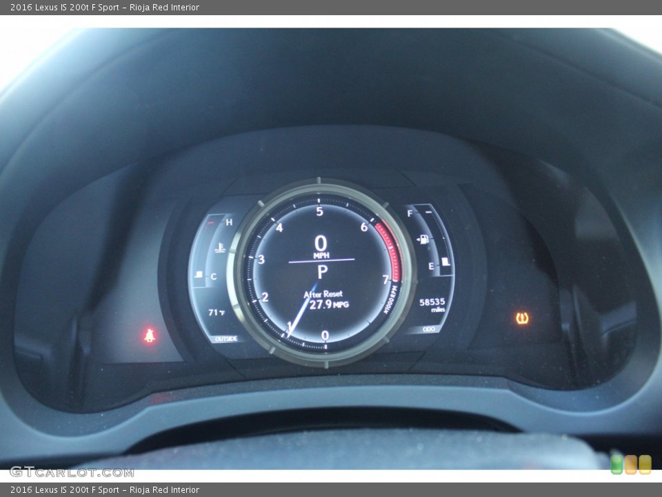 Rioja Red Interior Gauges for the 2016 Lexus IS 200t F Sport #139864673