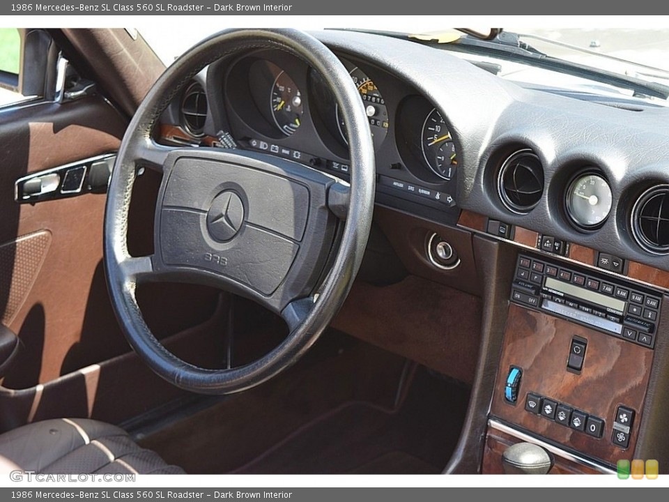 Dark Brown Interior Dashboard for the 1986 Mercedes-Benz SL Class 560 SL Roadster #139865587