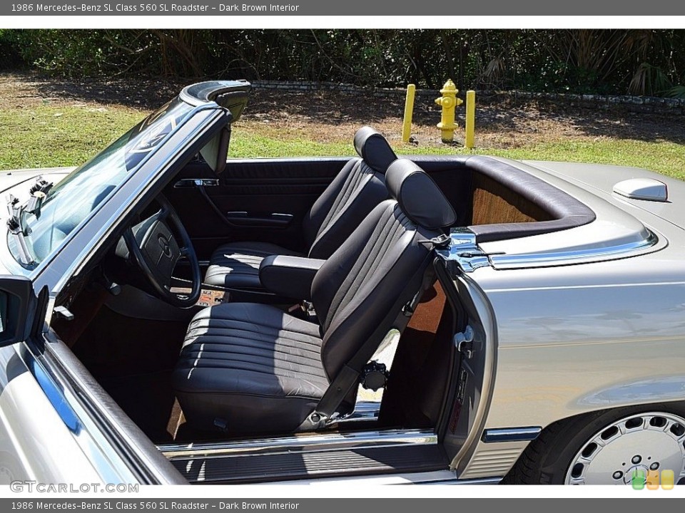 Dark Brown Interior Front Seat for the 1986 Mercedes-Benz SL Class 560 SL Roadster #139865632