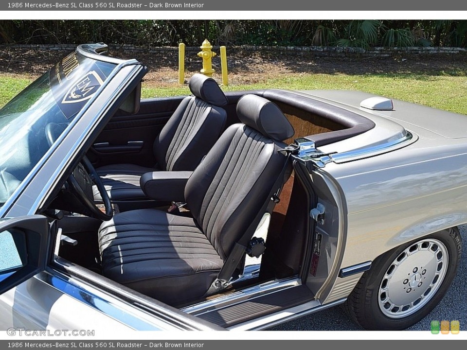 Dark Brown Interior Front Seat for the 1986 Mercedes-Benz SL Class 560 SL Roadster #139865671