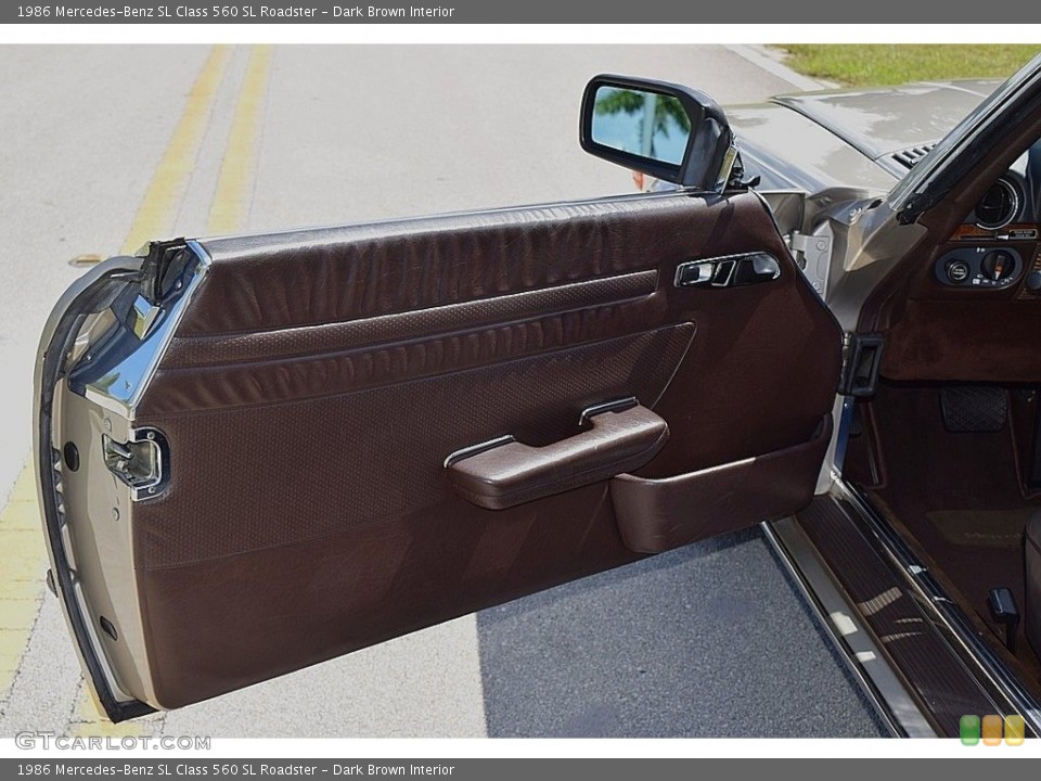 Dark Brown Interior Door Panel for the 1986 Mercedes-Benz SL Class 560 SL Roadster #139865737